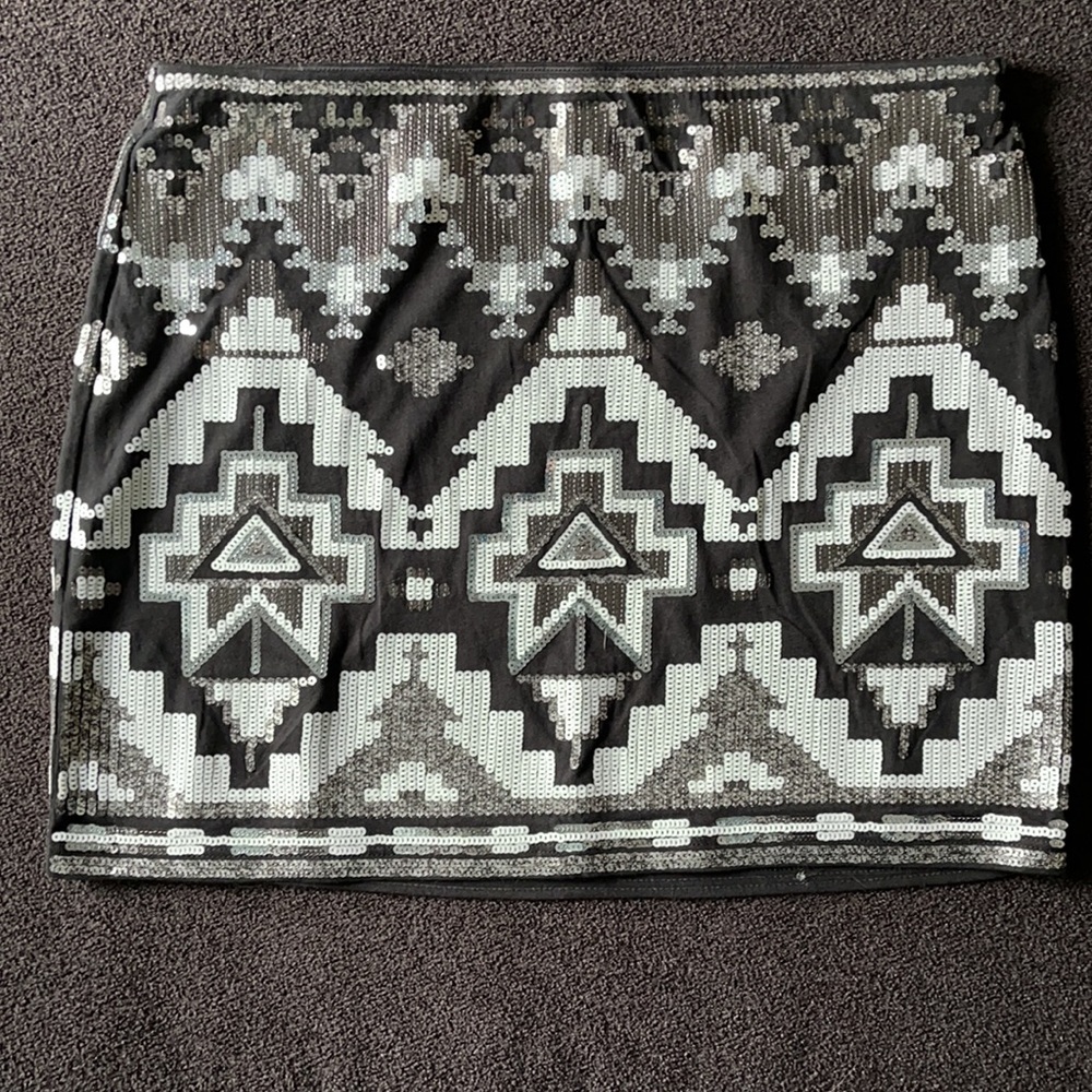 Express Sequin Mini Skirt
